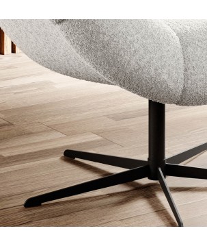 Fotel SENSI Relax obrotowy 360° z funkcją bujania w tkaninie Aphrodite 01