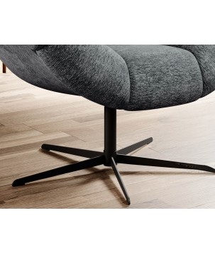 Fotel SENSI Relax obrotowy 360° z funkcją bujania w tkaninie Breath 93