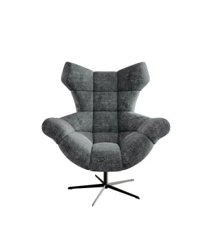 Fotel SENSI Relax obrotowy 360° z funkcją bujania w tkaninie Breath 93