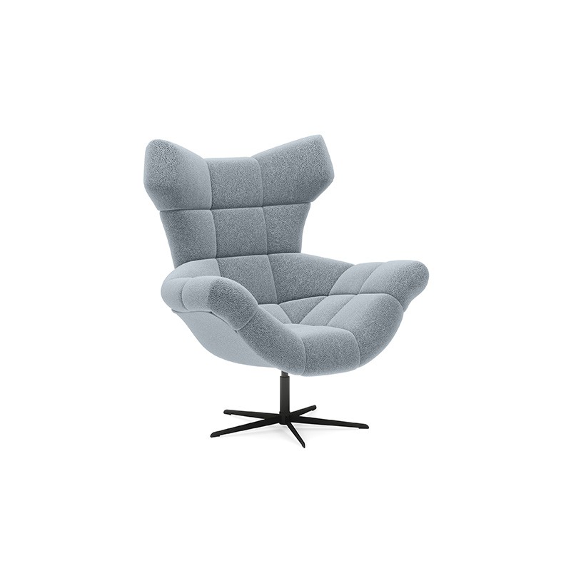 Fotel SENSI Relax obrotowy 360° z funkcją bujania w tkaninie Luisiano 02