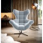 Fotel SENSI Relax obrotowy 360° z funkcją bujania w tkaninie Luisiano 02