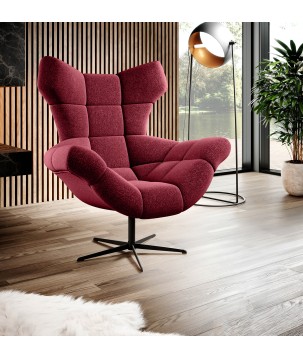 Fotel SENSI Relax obrotowy 360° z funkcją bujania w tkaninie Luisiano 16