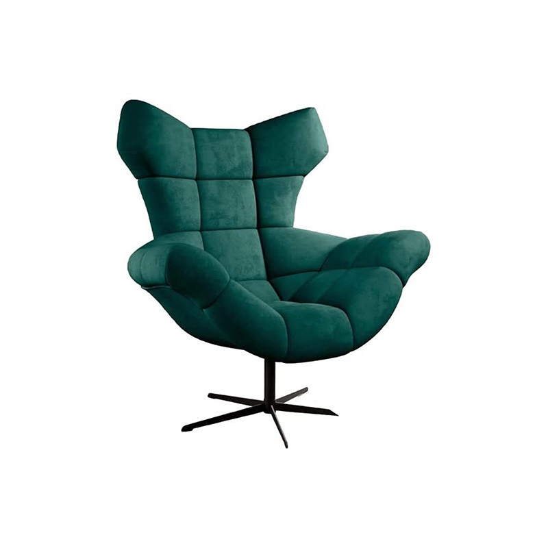 Fotel SENSI Relax obrotowy 360° z funkcją bujania w tkaninie Monolith 37