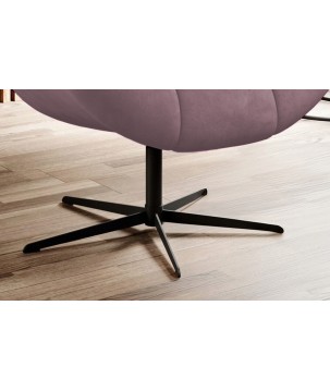 Fotel SENSI Relax obrotowy 360° z funkcją bujania w tkaninie Monolith 62