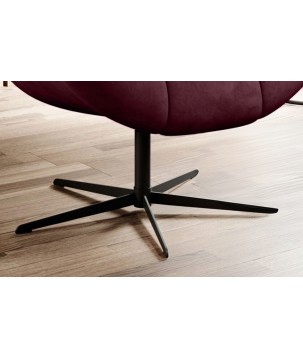 Fotel SENSI Relax obrotowy 360° z funkcją bujania w tkaninie Monolith 69