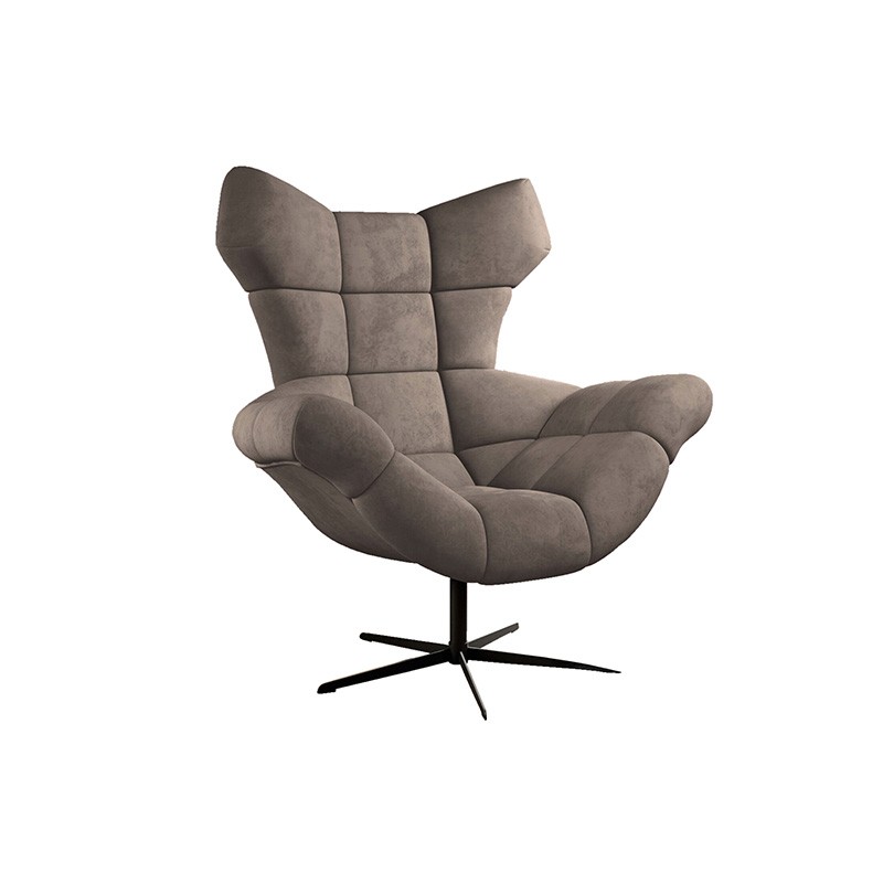 Fotel SENSI Relax obrotowy 360° z funkcją bujania w tkaninie Solar 16