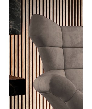 Fotel SENSI Relax obrotowy 360° z funkcją bujania w tkaninie Solar 16