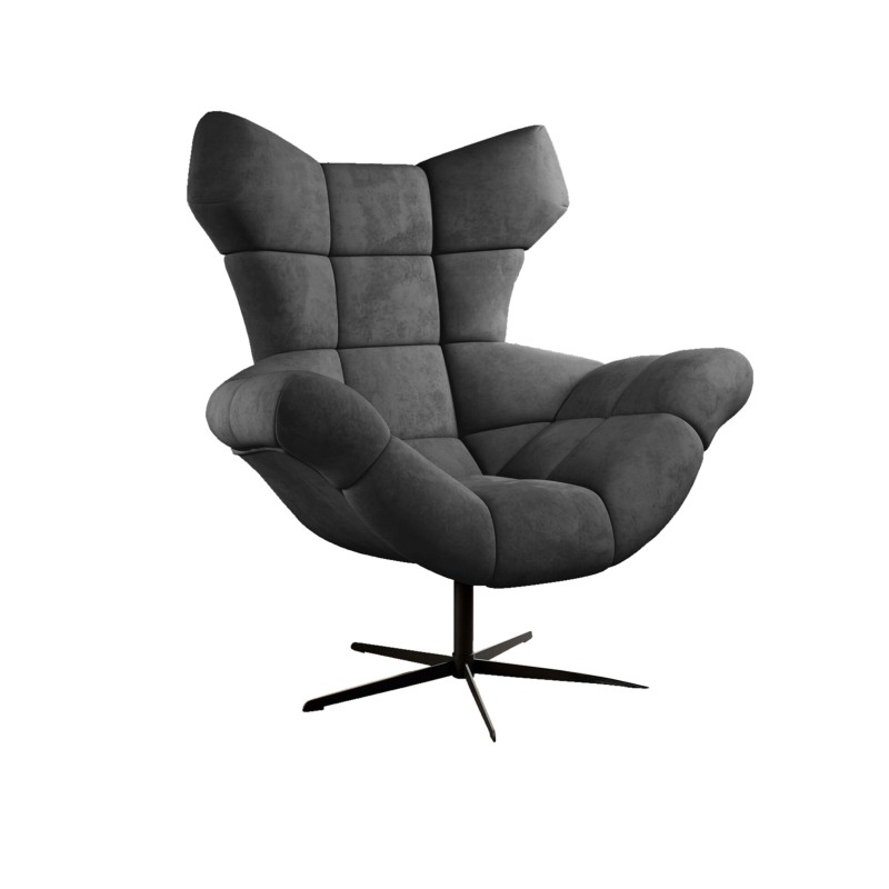 Fotel SENSI Relax obrotowy 360° z funkcją bujania w tkaninie Solar 96