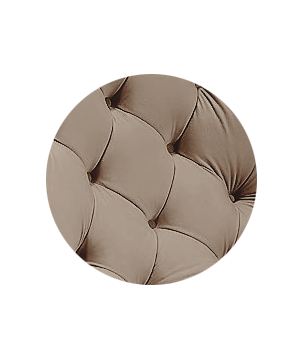 Fotel USZAK bujany tapicerowany z podłokietnikami, kolor Brązowy tkanina MAGIC VELVET