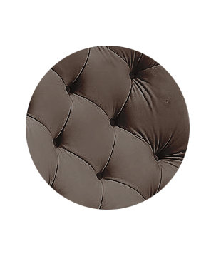 Fotel USZAK bujany tapicerowany z podłokietnikami, kolor Brązowy tkanina MAGIC VELVET