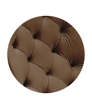 Fotel USZAK bujany tapicerowany z podłokietnikami, kolor Ciemny brąz tkanina MAGIC VELVET