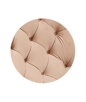 Fotel USZAK bujany tapicerowany z podłokietnikami, kolor Pudrowy róż tkanina MAGIC VELVET