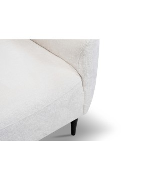 Fotel BOHO na drewnianych nogach z oparciem i podłokietnikami w tkaninie Perfect Harmony 01