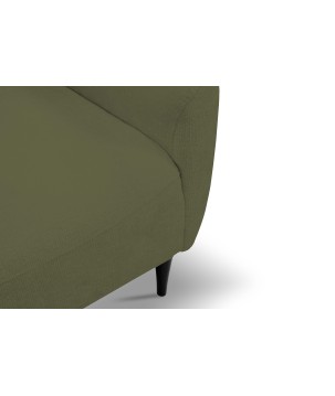 Fotel BOHO na drewnianych nogach z oparciem i podłokietnikami w tkaninie Perfect Harmony 39