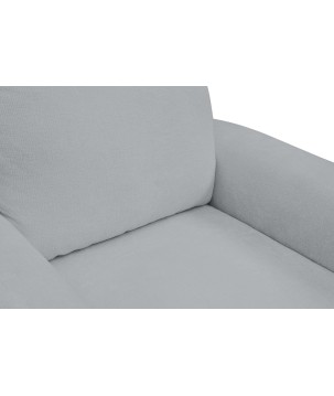 Fotel BOHO na drewnianych nogach z oparciem i podłokietnikami w tkaninie Perfect Harmony 82