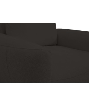 Fotel BOHO na drewnianych nogach z oparciem i podłokietnikami w tkaninie Perfect Harmony 99