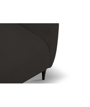 Fotel BOHO na drewnianych nogach z oparciem i podłokietnikami w tkaninie Perfect Harmony 99