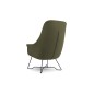 Fotel EZO na stalowych nogach z oparciem i podłokietnikami w tkaninie Monolith 38