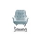 Fotel EZO na stalowych nogach z oparciem i podłokietnikami w tkaninie Monolith 70