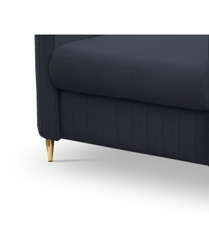 Fotel LAREN na stalowych nogach z oparciem i podłokietnikami w tkaninie CASTEL 79