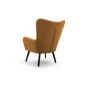 Fotel TED z wysokim oparciem i siedziskiem w tkaninie VELLUTO 08