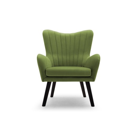 Fotel TED z wysokim oparciem i siedziskiem w tkaninie VELLUTO 09