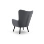 Fotel TED z wysokim oparciem i siedziskiem w tkaninie VELLUTO 18