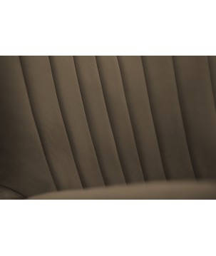 Fotel TED z wysokim oparciem i siedziskiem w tkaninie VELLUTO 31