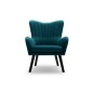 Fotel TED z wysokim oparciem i siedziskiem w tkaninie VELLUTO 36