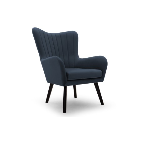 Fotel TED z wysokim oparciem i siedziskiem w tkaninie VELLUTO 37