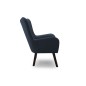 Fotel TED z wysokim oparciem i siedziskiem w tkaninie VELLUTO 37