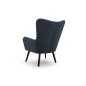 Fotel TED z wysokim oparciem i siedziskiem w tkaninie VELLUTO 37