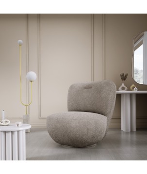 Fotel LUIS obrotowy 360° na płaskiej podstawie w tkaninie ANTHOLOGY 06