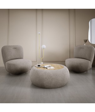 Fotel LUIS obrotowy 360° na płaskiej podstawie w tkaninie ANTHOLOGY 06