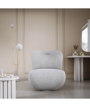Fotel LUIS obrotowy 360° na płaskiej podstawie w tkaninie ANTHOLOGY 17