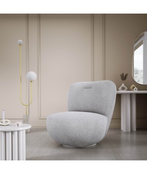 Fotel LUIS obrotowy 360° na płaskiej podstawie w tkaninie ANTHOLOGY 17