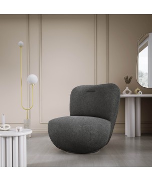 Fotel LUIS obrotowy 360° na płaskiej podstawie w tkaninie ANTHOLOGY 18