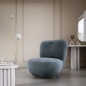 Fotel LUIS obrotowy 360° na płaskiej podstawie w tkaninie CLOUD 84