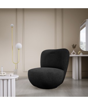 Fotel LUIS obrotowy 360° na płaskiej podstawie w tkaninie NOW OR NEVER 83