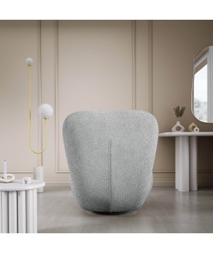 Fotel LUIS obrotowy 360° na płaskiej podstawie w tkaninie NOW OR NEVER 92