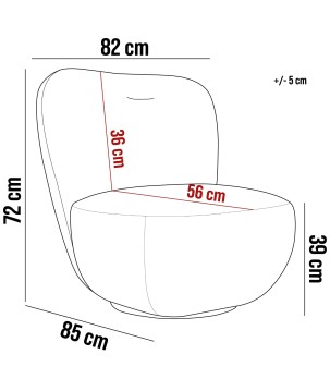 Fotel LUIS obrotowy 360° na płaskiej podstawie w tkaninie NOW OR NEVER 100