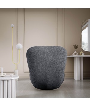 Fotel LUIS obrotowy 360° na płaskiej podstawie w tkaninie NOW OR NEVER 100