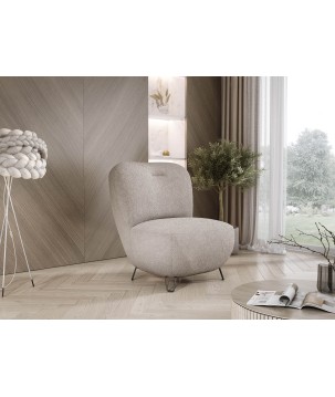 Fotel LUIS skandynawski wolnostojący na metalowych nogach w tkaninie ANTHOLOGY 06