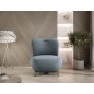 Fotel LUIS skandynawski wolnostojący na metalowych nogach w tkaninie CLOUD 84