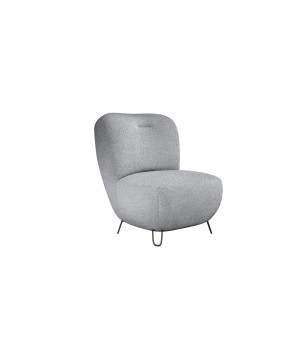 Fotel LUIS skandynawski wolnostojący na metalowych nogach w tkaninie NOW OR NEVER 92