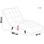 Fotel Szezlong 80 DELFI 1 osobowy w tkanininie RIVIERA 62 WERSAL