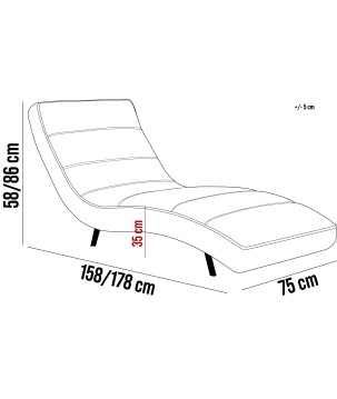 Fotel Szezlong 80 KOBE 1 osobowy w tkanininie MONOLITH WERSAL