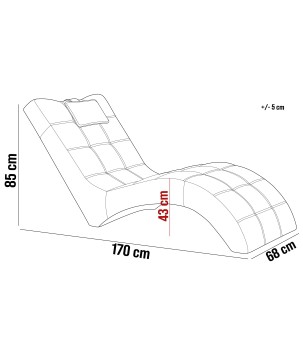 Fotel Szezlong 70 LONDON 1 osobowy w tkanininie GAVIN WERSAL