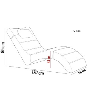 Fotel Szezlong 70 LOS ANGELES 1 osobowy w tkanininie CLOUD 39 WERSAL