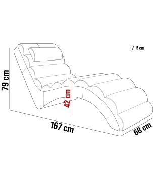 Fotel Szezlong 70 MIAMI 1 osobowy w tkanininie VOGUE WERSAL